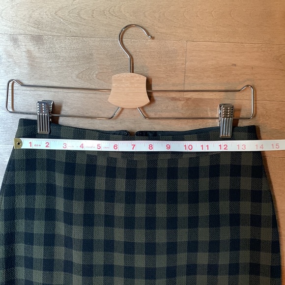 ALC midi skirt. Checkered black and olive green colour - Picture 4 of 8